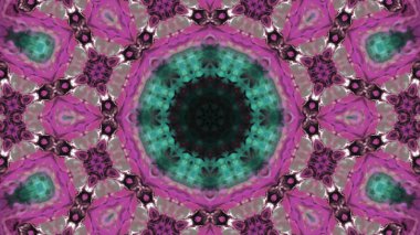 Soyut boya fırça mürekkep patlayabilir formanın düzgün kavramı simetrik desen süs dekoratif Kaleidoscope hareketi geometrik daire ve yıldız şekiller