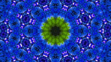 Soyut boya fırça mürekkep patlayabilir formanın düzgün kavramı simetrik desen süs dekoratif Kaleidoscope hareketi geometrik daire ve yıldız şekiller