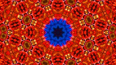 Soyut boya fırça mürekkep patlayabilir formanın düzgün kavramı simetrik desen süs dekoratif Kaleidoscope hareketi geometrik daire ve yıldız şekiller