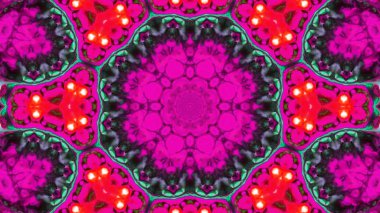 Soyut boya fırça mürekkep patlayabilir formanın düzgün kavramı simetrik desen süs dekoratif Kaleidoscope hareketi geometrik daire ve yıldız şekiller