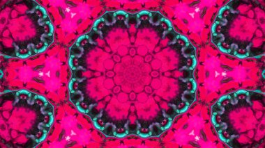 Soyut boya fırça mürekkep patlayabilir formanın düzgün kavramı simetrik desen süs dekoratif Kaleidoscope hareketi geometrik daire ve yıldız şekiller