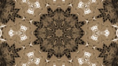 Soyut boya fırça mürekkep patlayabilir formanın düzgün kavramı simetrik desen süs dekoratif Kaleidoscope hareketi geometrik daire ve yıldız şekiller