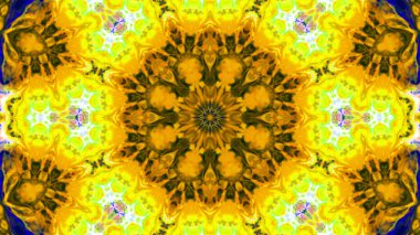 Soyut boya fırça mürekkep patlayabilir formanın düzgün kavramı simetrik desen süs dekoratif Kaleidoscope hareketi geometrik daire ve yıldız şekiller