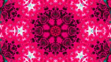 Soyut boya fırça mürekkep patlayabilir formanın düzgün kavramı simetrik desen süs dekoratif Kaleidoscope hareketi geometrik daire ve yıldız şekiller