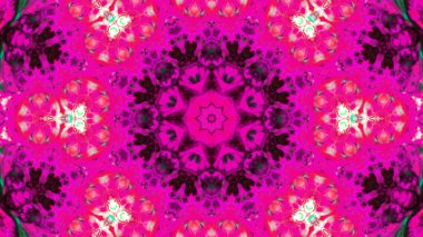 Soyut boya fırça mürekkep patlayabilir formanın düzgün kavramı simetrik desen süs dekoratif Kaleidoscope hareketi geometrik daire ve yıldız şekiller