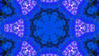 Soyut boya fırça mürekkep patlayabilir formanın düzgün kavramı simetrik desen süs dekoratif Kaleidoscope hareketi geometrik daire ve yıldız şekiller