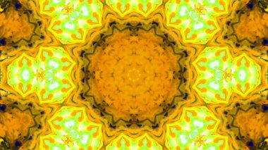 Soyut boya fırça mürekkep patlayabilir formanın düzgün kavramı simetrik desen süs dekoratif Kaleidoscope hareketi geometrik daire ve yıldız şekiller