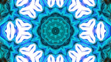 Soyut boya fırça mürekkep patlayabilir formanın düzgün kavramı simetrik desen süs dekoratif Kaleidoscope hareketi geometrik daire ve yıldız şekiller