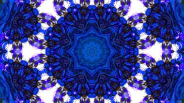 Soyut boya fırça mürekkep patlayabilir formanın düzgün kavramı simetrik desen süs dekoratif Kaleidoscope hareketi geometrik daire ve yıldız şekiller