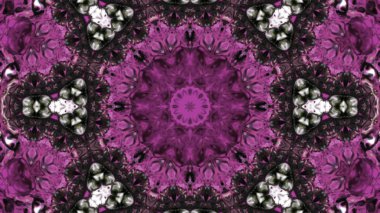 Soyut boya fırça mürekkep patlayabilir formanın düzgün kavramı simetrik desen süs dekoratif Kaleidoscope hareketi geometrik daire ve yıldız şekiller