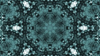 Soyut boya fırça mürekkep patlayabilir formanın düzgün kavramı simetrik desen süs dekoratif Kaleidoscope hareketi geometrik daire ve yıldız şekiller