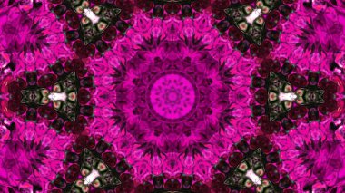 Soyut boya fırça mürekkep patlayabilir formanın düzgün kavramı simetrik desen süs dekoratif Kaleidoscope hareketi geometrik daire ve yıldız şekiller