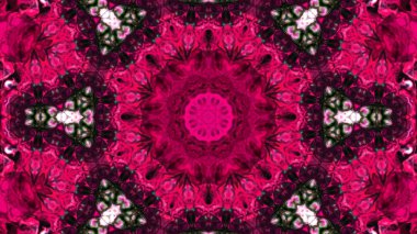 Soyut boya fırça mürekkep patlayabilir formanın düzgün kavramı simetrik desen süs dekoratif Kaleidoscope hareketi geometrik daire ve yıldız şekiller