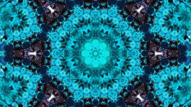 Soyut boya fırça mürekkep patlayabilir formanın düzgün kavramı simetrik desen süs dekoratif Kaleidoscope hareketi geometrik daire ve yıldız şekiller