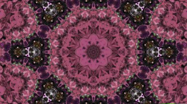 Soyut boya fırça mürekkep patlayabilir formanın düzgün kavramı simetrik desen süs dekoratif Kaleidoscope hareketi geometrik daire ve yıldız şekiller