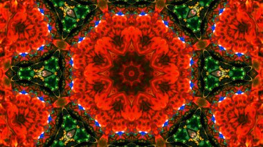 Soyut boya fırça mürekkep patlayabilir formanın düzgün kavramı simetrik desen süs dekoratif Kaleidoscope hareketi geometrik daire ve yıldız şekiller