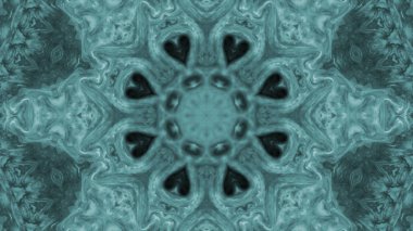 Soyut boya fırça mürekkep patlayabilir formanın düzgün kavramı simetrik desen süs dekoratif Kaleidoscope hareketi geometrik daire ve yıldız şekiller