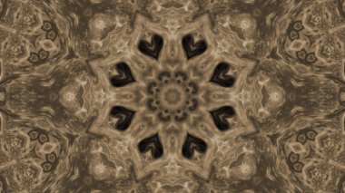 Soyut boya fırça mürekkep patlayabilir formanın düzgün kavramı simetrik desen süs dekoratif Kaleidoscope hareketi geometrik daire ve yıldız şekiller