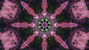 Soyut boya fırça mürekkep patlayabilir formanın düzgün kavramı simetrik desen süs dekoratif Kaleidoscope hareketi geometrik daire ve yıldız şekiller