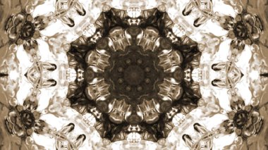 Soyut boya fırça mürekkep patlayabilir formanın düzgün kavramı simetrik desen süs dekoratif Kaleidoscope hareketi geometrik daire ve yıldız şekiller