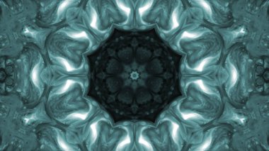 Soyut boya fırça mürekkep patlayabilir formanın düzgün kavramı simetrik desen süs dekoratif Kaleidoscope hareketi geometrik daire ve yıldız şekiller