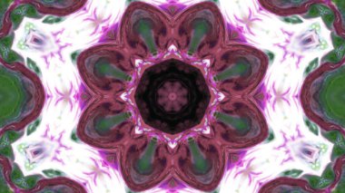 Soyut boya fırça mürekkep patlayabilir formanın düzgün kavramı simetrik desen süs dekoratif Kaleidoscope hareketi geometrik daire ve yıldız şekiller