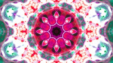 Soyut boya fırça mürekkep patlayabilir formanın düzgün kavramı simetrik desen süs dekoratif Kaleidoscope hareketi geometrik daire ve yıldız şekiller