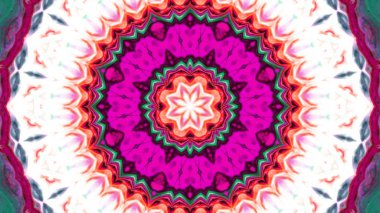 Soyut boya fırça mürekkep patlayabilir formanın düzgün kavramı simetrik desen süs dekoratif Kaleidoscope hareketi geometrik daire ve yıldız şekiller