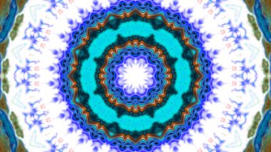 Soyut boya fırça mürekkep patlayabilir formanın düzgün kavramı simetrik desen süs dekoratif Kaleidoscope hareketi geometrik daire ve yıldız şekiller