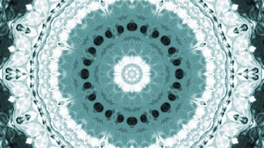 Soyut boya fırça mürekkep patlayabilir formanın düzgün kavramı simetrik desen süs dekoratif Kaleidoscope hareketi geometrik daire ve yıldız şekiller