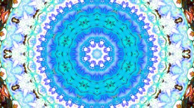 Soyut boya fırça mürekkep patlayabilir formanın düzgün kavramı simetrik desen süs dekoratif Kaleidoscope hareketi geometrik daire ve yıldız şekiller