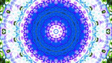 Soyut boya fırça mürekkep patlayabilir formanın düzgün kavramı simetrik desen süs dekoratif Kaleidoscope hareketi geometrik daire ve yıldız şekiller