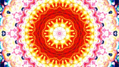 Soyut boya fırça mürekkep patlayabilir formanın düzgün kavramı simetrik desen süs dekoratif Kaleidoscope hareketi geometrik daire ve yıldız şekiller