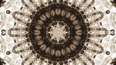 Soyut boya fırça mürekkep patlayabilir formanın düzgün kavramı simetrik desen süs dekoratif Kaleidoscope hareketi geometrik daire ve yıldız şekiller