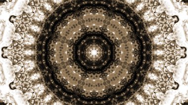 Soyut boya fırça mürekkep patlayabilir formanın düzgün kavramı simetrik desen süs dekoratif Kaleidoscope hareketi geometrik daire ve yıldız şekiller