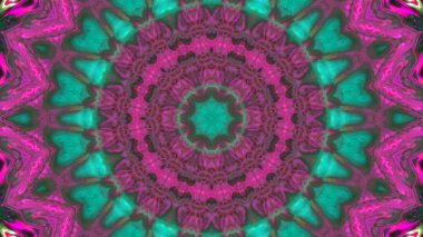 Soyut boya fırça mürekkep patlayabilir formanın düzgün kavramı simetrik desen süs dekoratif Kaleidoscope hareketi geometrik daire ve yıldız şekiller