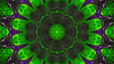 Soyut boya fırça mürekkep patlayabilir formanın düzgün kavramı simetrik desen süs dekoratif Kaleidoscope hareketi geometrik daire ve yıldız şekiller