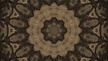 Soyut boya fırça mürekkep patlayabilir formanın düzgün kavramı simetrik desen süs dekoratif Kaleidoscope hareketi geometrik daire ve yıldız şekiller