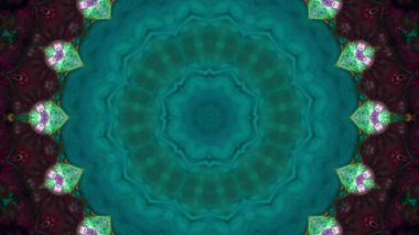 Soyut boya fırça mürekkep patlayabilir formanın düzgün kavramı simetrik desen süs dekoratif Kaleidoscope hareketi geometrik daire ve yıldız şekiller