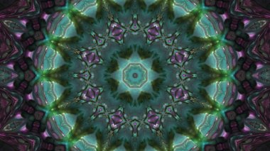 Soyut boya fırça mürekkep patlayabilir formanın düzgün kavramı simetrik desen süs dekoratif Kaleidoscope hareketi geometrik daire ve yıldız şekiller