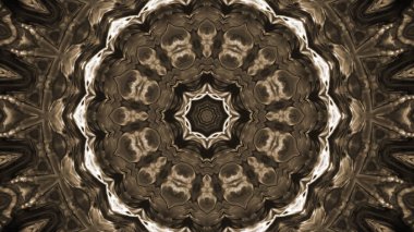 Soyut boya fırça mürekkep patlayabilir formanın düzgün kavramı simetrik desen süs dekoratif Kaleidoscope hareketi geometrik daire ve yıldız şekiller