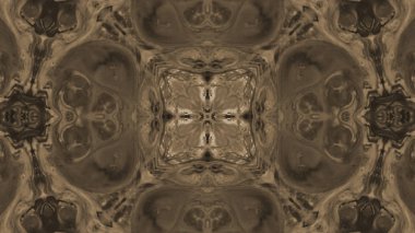 Soyut boya fırça mürekkep patlayabilir formanın düzgün kavramı simetrik desen süs dekoratif Kaleidoscope hareketi geometrik daire ve yıldız şekiller