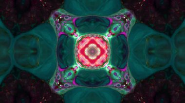 Soyut boya fırça mürekkep patlayabilir formanın düzgün kavramı simetrik desen süs dekoratif Kaleidoscope hareketi geometrik daire ve yıldız şekiller