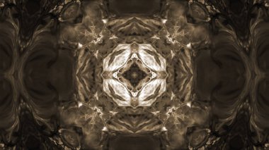 Soyut boya fırça mürekkep patlayabilir formanın düzgün kavramı simetrik desen süs dekoratif Kaleidoscope hareketi geometrik daire ve yıldız şekiller