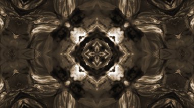 Soyut boya fırça mürekkep patlayabilir formanın düzgün kavramı simetrik desen süs dekoratif Kaleidoscope hareketi geometrik daire ve yıldız şekiller