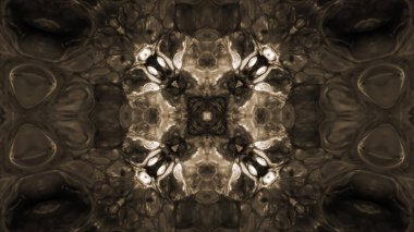 Soyut boya fırça mürekkep patlayabilir formanın düzgün kavramı simetrik desen süs dekoratif Kaleidoscope hareketi geometrik daire ve yıldız şekiller