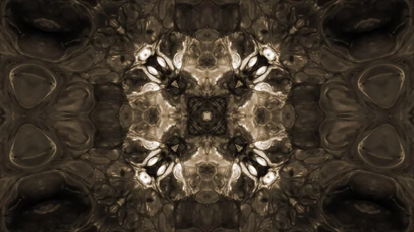 Soyut boya fırça mürekkep patlayabilir formanın düzgün kavramı simetrik desen süs dekoratif Kaleidoscope hareketi geometrik daire ve yıldız şekiller