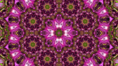 Soyut boya fırça mürekkep patlayabilir formanın düzgün kavramı simetrik desen süs dekoratif Kaleidoscope hareketi geometrik daire ve yıldız şekiller