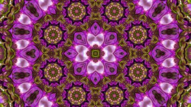 Soyut boya fırça mürekkep patlayabilir formanın düzgün kavramı simetrik desen süs dekoratif Kaleidoscope hareketi geometrik daire ve yıldız şekiller