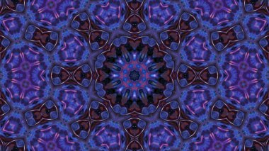 Soyut boya fırça mürekkep patlayabilir formanın düzgün kavramı simetrik desen süs dekoratif Kaleidoscope hareketi geometrik daire ve yıldız şekiller